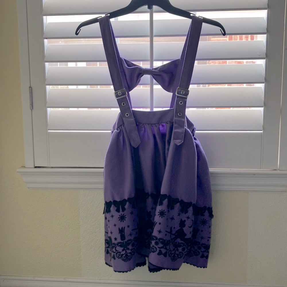 Suspender dress, from hot topic,from studio Ghibli’s Kiki’s delivery service.